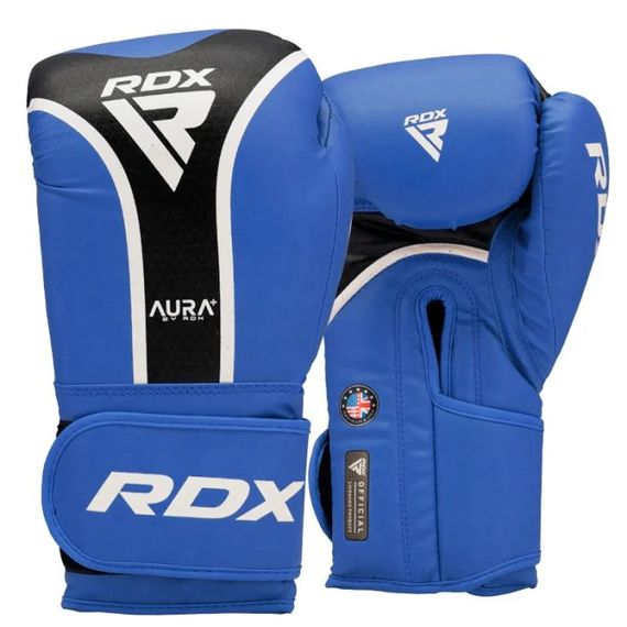 Боксерські рукавиці RDX AURA PLUS T-17 Blue/Black 16 унцій | Зображення 1