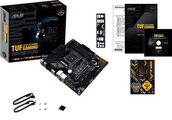 Материнcкая плата ASUS TUF GAMING B550M-PLUS sAM4 B550 4xDDR4 M.2 HDMI DP mATX 90MB14A0-M0EAY0 | Зображення 1
