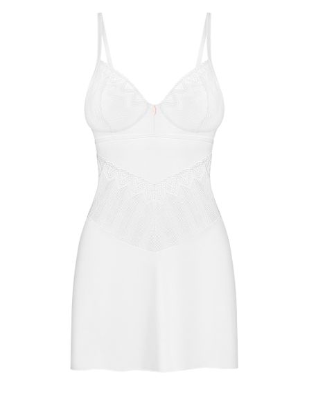 Сорочка Obsessive Alissium chemise Белая XS/S | Зображення 4