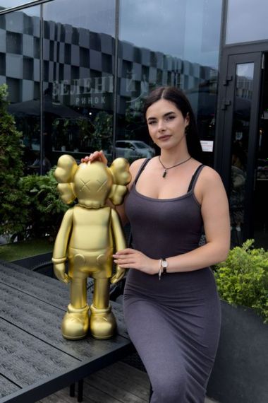 Статуетка Kaws Dissected Companion колекційна фігурка для інтер'єру 70 см золотий kw014 | Зображення 4
