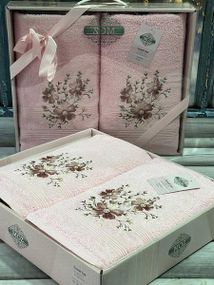 Полотенца подарочные Moz cicek 06 набор 2шт