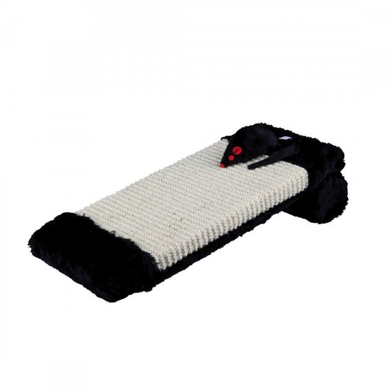 Дряпка Trixie для котів з валиком та іграшкою сизаль/плюш чорна 15x35 см