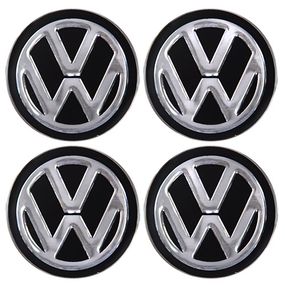 Наклейки на ковпаки "VOLKSWAGEN" чорні, діам. 90 мм (4 шт.)