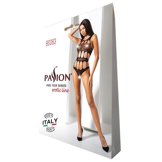 Сексуальний боді з вирізами Passion BS083 black, One size | Зображення 8