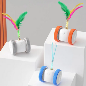 Інтерактивна розумна іграшка для кішок і кошенят з USB-зарядкою, хаотичними рухами та силіконовими колесами