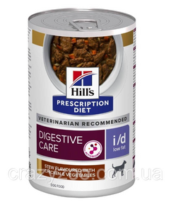 Вологий корм для собак Hill's Prescription Diet i/d Low Fat Chicken & Vegetable з куркою та овочами 354 г 606446