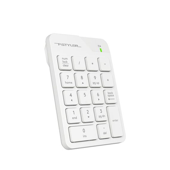 Клавіатура цифрова бездротова A4-Tech FGK21C, колір білий | Зображення 1