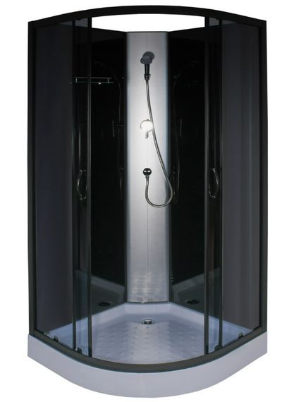 Душевой бокс BRAVO SAN L90GBB, полукруглый, без крыши