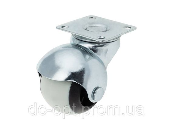 Ролик D-40 мм гумовий Сірий з майданчиком круглий ДС