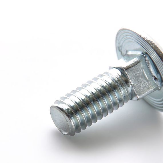 Болт с квадратным подголовником с полной резьбой М6*40 DIN 603 кл. пр. 4,8 цинк белый (пач 50шт) APRO | Зображення 2