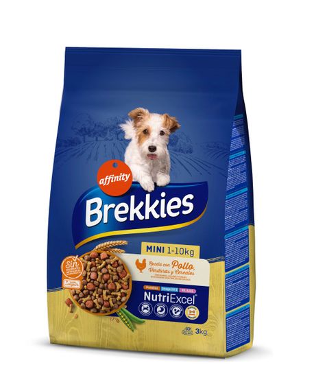 Сухой корм с курицей для собак малых пород Brekkies Dog Mini, 3 кг