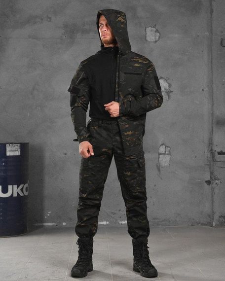 Тактический костюм Poseidon 3в1 черный мультикам  ВТ6057
