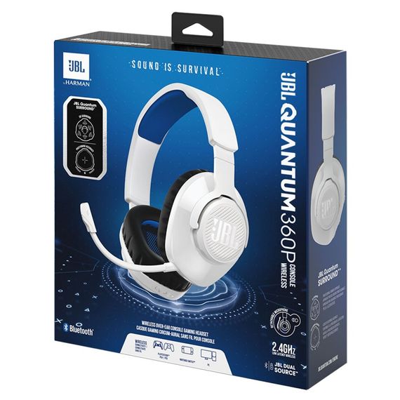 Навушники JBL Quantum 360P Wireless for PS White (JBLQ360PWLWHTBLU) | Зображення 9