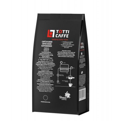 Кофе TOTTI Caffe в зернах 1000 г пакет, "Tuo Gusto" (tt.52210) | Зображення 1