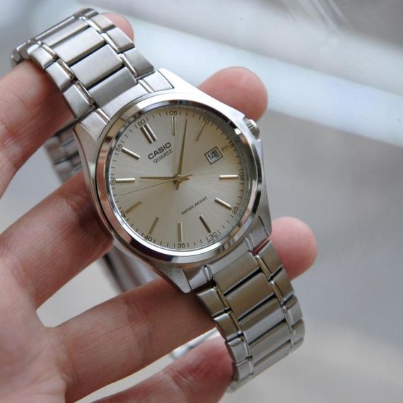 Японские мужские часы наручные стальные кварцевые Casio Collection MTP-1183A-7AEF | Зображення 4