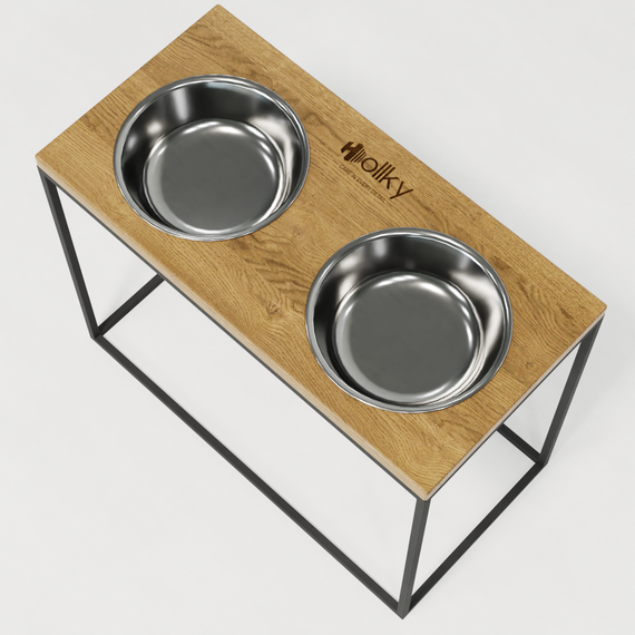 Миски на подставке для больших собак Hollky Base XL40 (2 × 1,8 л) BXL40-522640-GRNT | Зображення 3