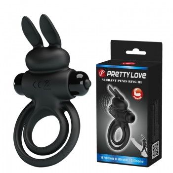 Ерекційне кільце - Pretty Love Vibrant Penis Ring III Black Sex Aura