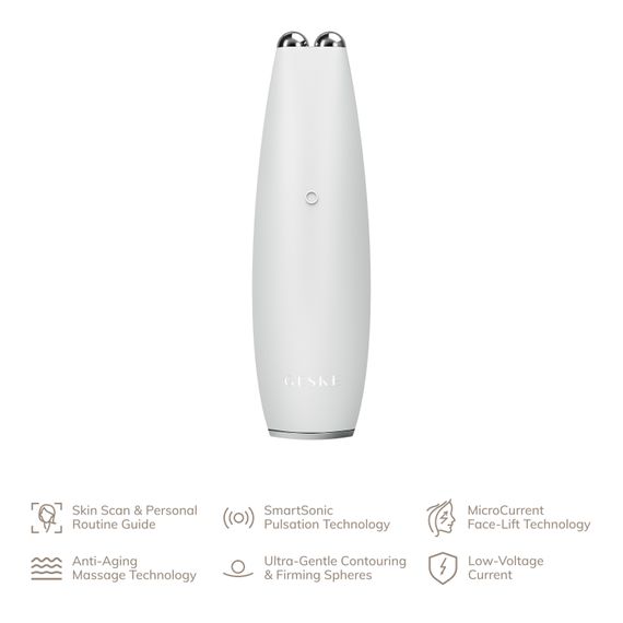 Мікрострумова ручка для підтяжки шкіри обличчя GESKE MicroCurrent Face-Lift Pen 6в1 white | Зображення 1