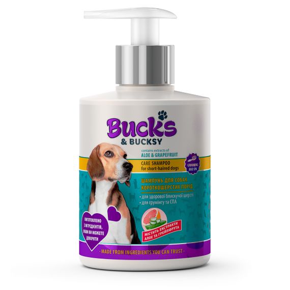 BUCKS & BUCKSY® Шампунь для собак короткошерстих порід (300 мл)