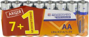 Элемент питания щелочный AА.LR6 АКЦИЯ (shrink 7+1)
