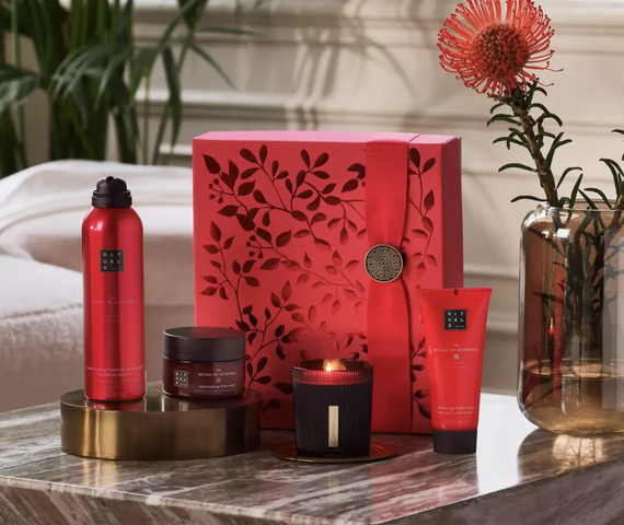 Подарочный набор RITUALS... The Ritual of Ayurveda 4 bestsellers M (scrub, shower foam, cream, candle) | Зображення 1