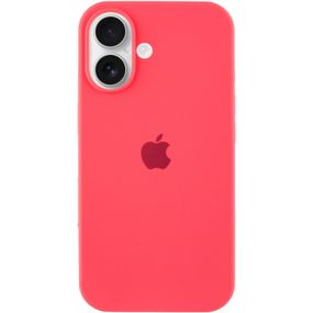 Чехол Silicone Case Full Protective (AA) для Apple iPhone 16 (6.1") Арбузный / Watermelon red