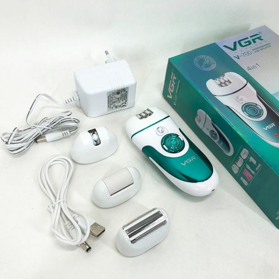 Эпилятор VGR V-700 Женский беспроводной с подсветкой для ног и зоны WE-787 бикини, пемза | Зображення 5