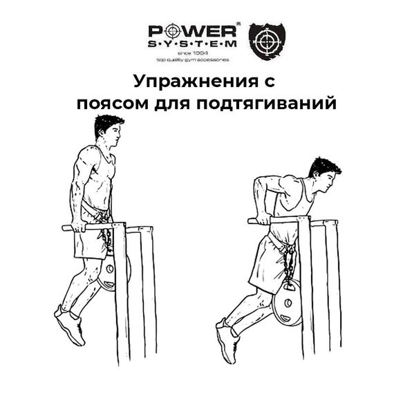 Пояс для обтяжень з ланцюгом Power System PS-3860 Dipping Beast неопреновий Black/Red | Зображення 3