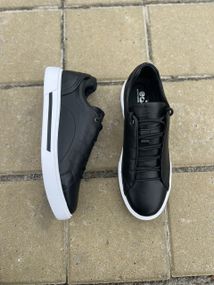 Шкіряні кеди на білій підошві 45 розмір