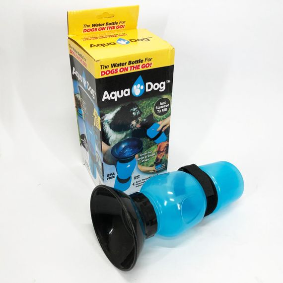 Поилка для собак дорожная переносная Aqua Dog 537 мл портативная бутылка для крупных и мелких собак FS-97 KF-73 | Зображення 1