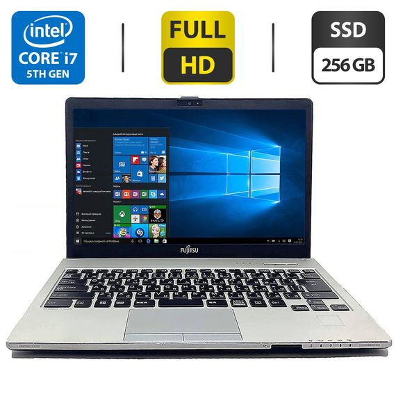 Ультрабук Б-класс Fujitsu LifeBook S935 / 13.3" (1920x1080) IPS / Intel Core i7-5600U (2 (4) ядра 2.6 - 3.2 GHz) / 8 GB DDR3 / 256 GB SSD / Intel HD Graphics 5500 / WebCam / VGA б/у