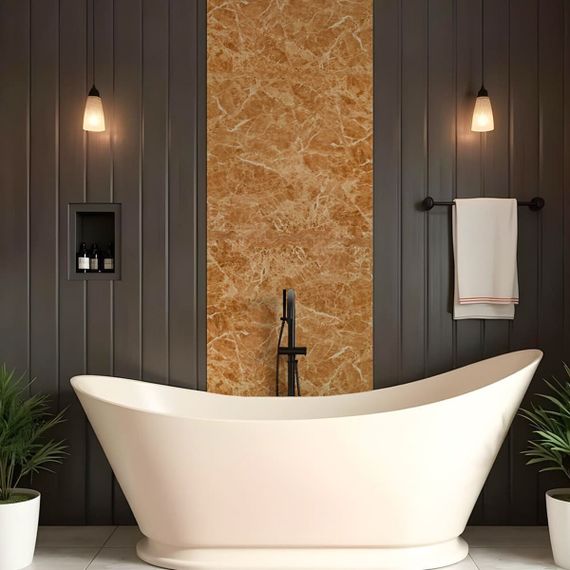 Декоративна ПВХ плита 600х600х3мм Кремовий мармур (S) SW-00001619 | Зображення 5