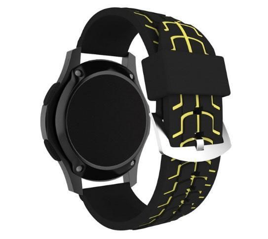 Силіконовий ремінець Primo Splint для годинника Huawei Watch GT 2 / GT Active 46mm - Black&Yellow | Зображення 1