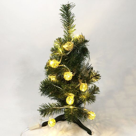 Гірлянда кульки з металу, теплий білий, провід OI-473 прозорий, 2м | Зображення 3