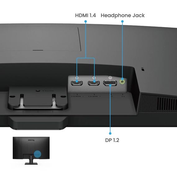 TFT 27" BenQ GW2790, IPS, 100Hz, 2xHDMI, DP, колонки, чорний | Зображення 5