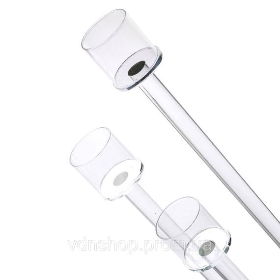 Подсвечник стеклянный на 3 свечи 16×57 см подсвечник декоративный прозрачный на ножке HP-4-15 | Зображення 2