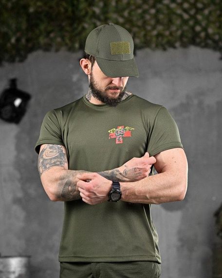 Тактическая потоотводящая футболка медик олива ВТ6736 | Зображення 2