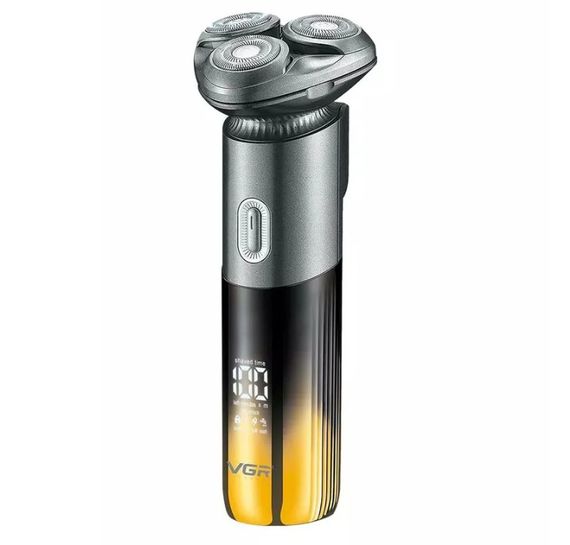 Електробритва акумуляторна VGR V-392, сіро-жовта