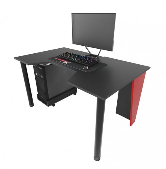 Стол геймерский ZEUS GAMER-2 черныйкрасный бок | Зображення 1