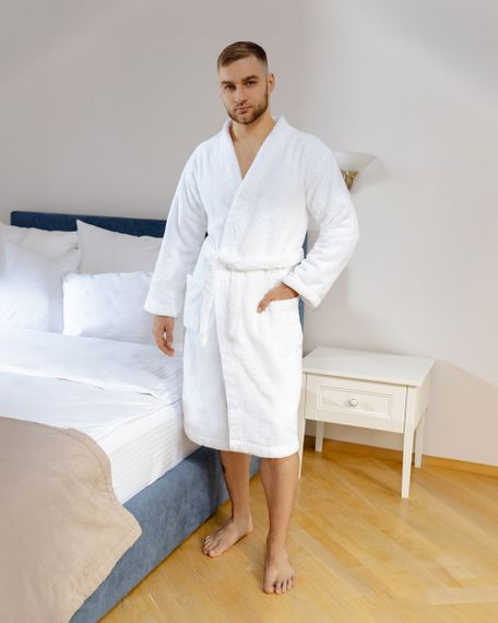 Халат SoundSleep Crystal Кімоно Готельний махровий унісекс S-M білий (93936934) | Зображення 8