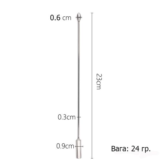 Уретральный зонд (расширитель) из нержавеющей стали ø 6 mm *230 mm | Зображення 1