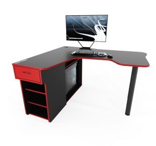 Стол компьютерный Comfy-Home Kano-2 черныйкрасный