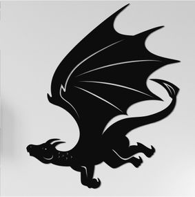 Панно декоративне картина на стіну Дракон LED 16 кольорів пульт 300х360 acr-p000044