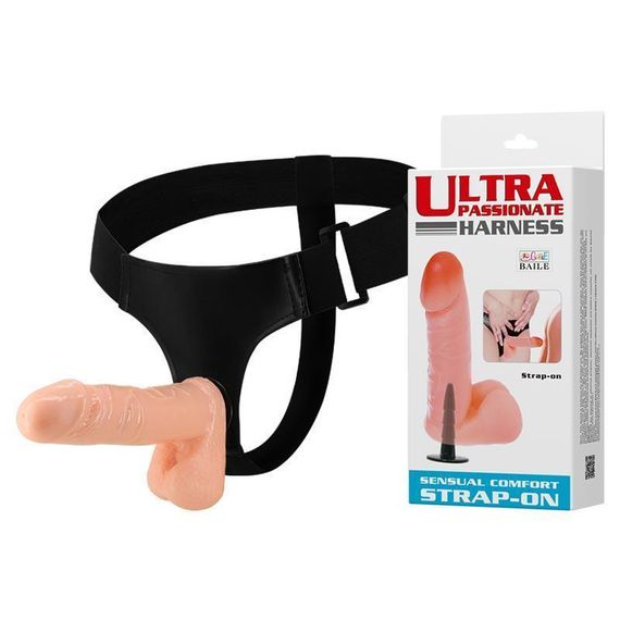 Страпон BAILE -ULTRA PASSIONATE HARNESS STRAP-ON Sex Aura | Зображення 1