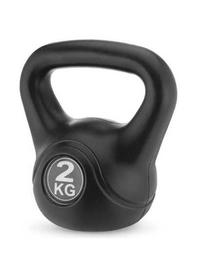 Гиря вінілова Gymtek 2кг чорний | Зображення 1