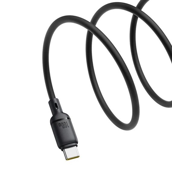 Дата кабель Baseus Silky Series OS Fast Charging USB to Type-C 100W (1m) (P10377703) Cluster Black | Зображення 3
