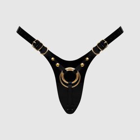 Трусики для страпона Strap-On-Me Leatherette Harness Fabulous - One Size - Black Glossy