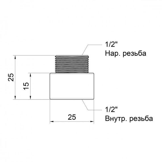 Подовжувач Icma 15х1/2" №19 | Зображення 1