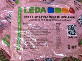 🌱 LEDA NPK 17-10-33+0.5MgO+TE+GS+AMINO – комплексне мінеральне добриво для активного росту та плодоношення