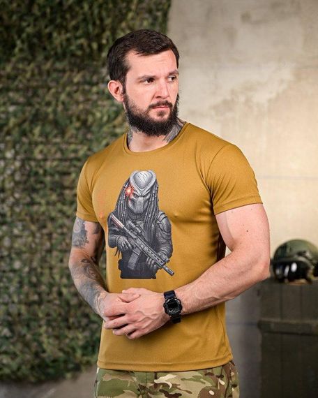 Тактична потоотводна футболка predator coyot ПП4652 | Зображення 1